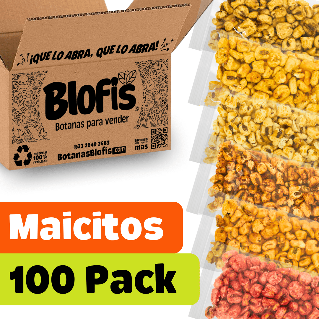 Catálogo completo de maicitos inflados al vapor, surtido para distribuidores