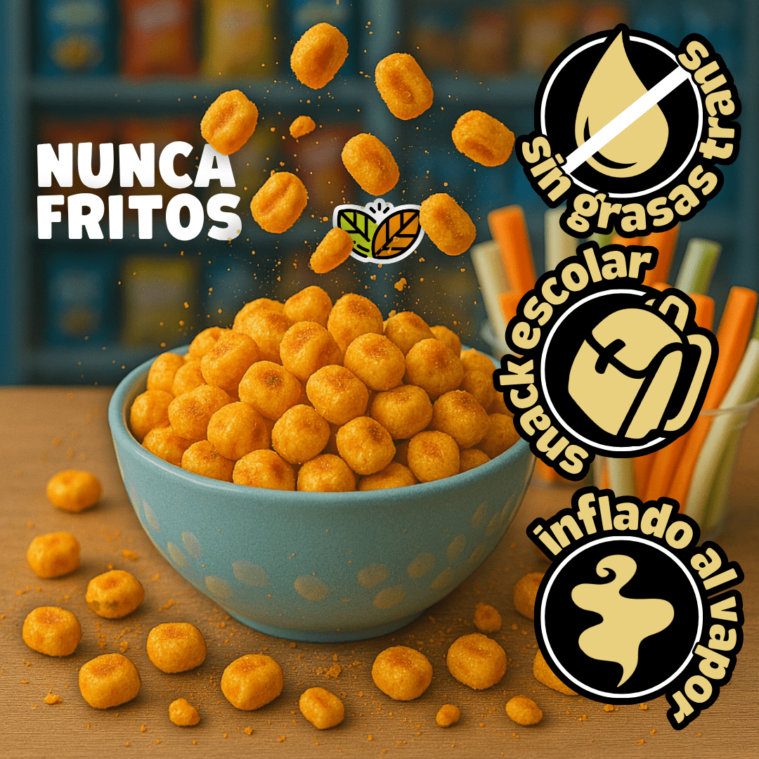 Maicitos en empaque variedad, surtido de sabores inflados al vapor, venta al mayoreo botana para tiendita de escuela