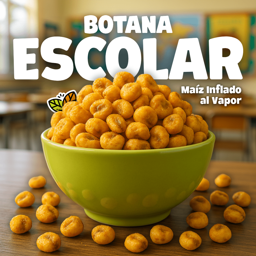 Maicitos en empaque variedad, surtido de sabores inflados al vapor, venta al mayoreo botana para escuela