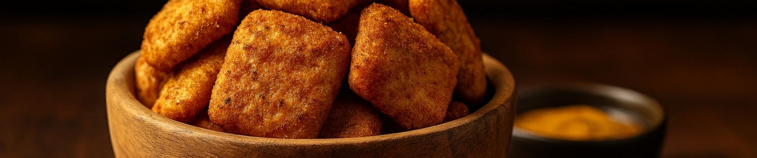 puffs de chicharron de garbanzo sabor chipotle con aderezo para vender snacks saludables blofis