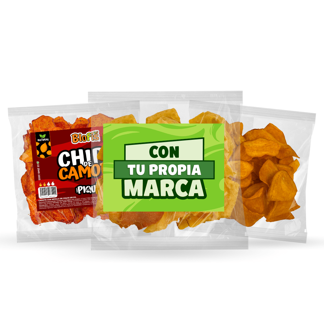Chips de camote y jícama horneados – snack nutritivo y de alta rotación en negocios escolares.