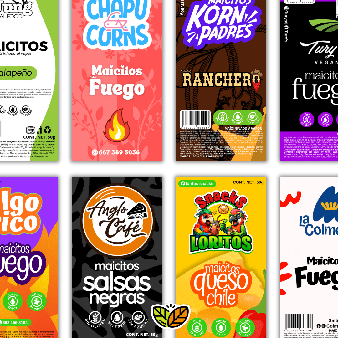 diseños de etiquetas para maicitos