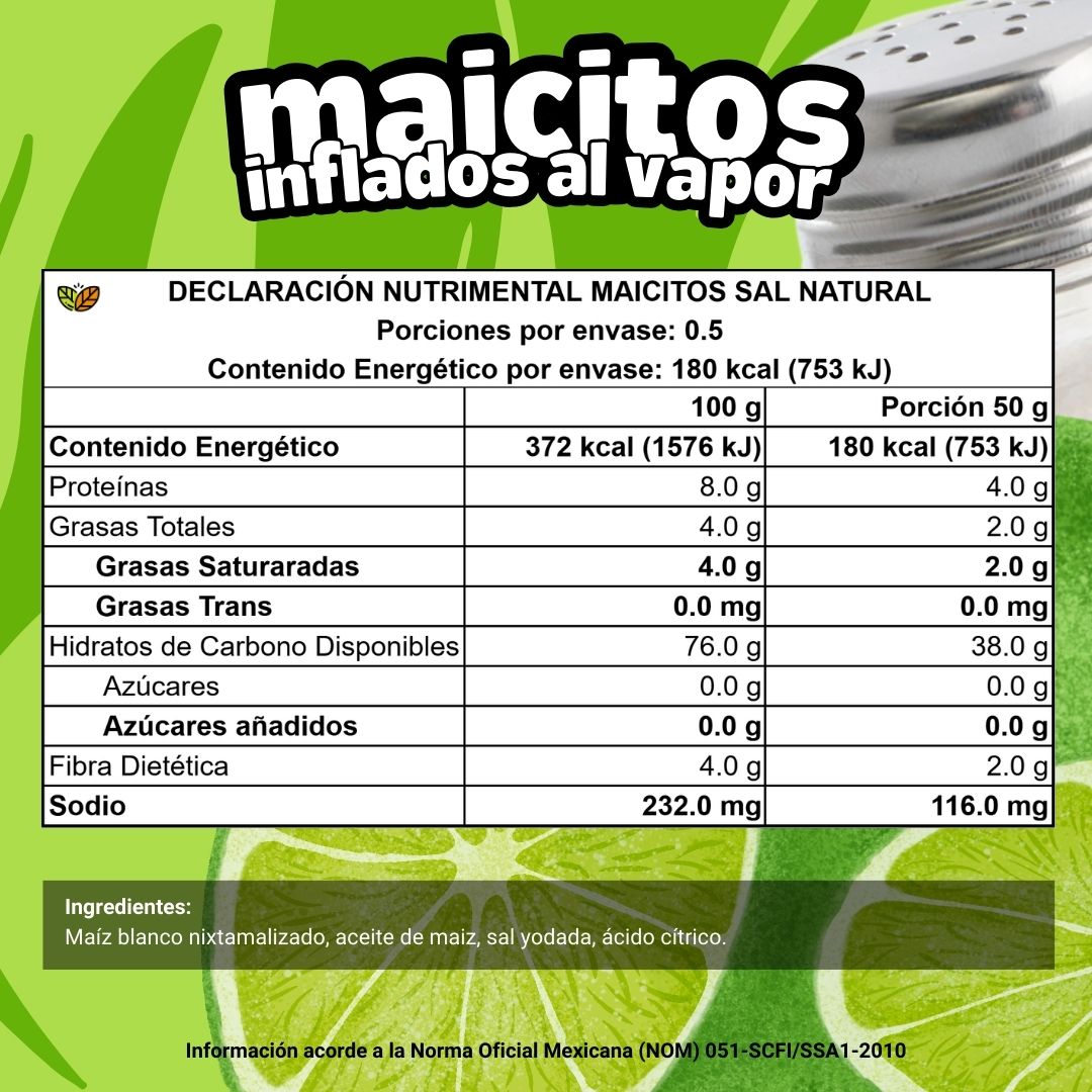 tabla-nutrimental-de-maicitsos-sabor-limon-ingredientes-maiz-inflado-limon-y-sal