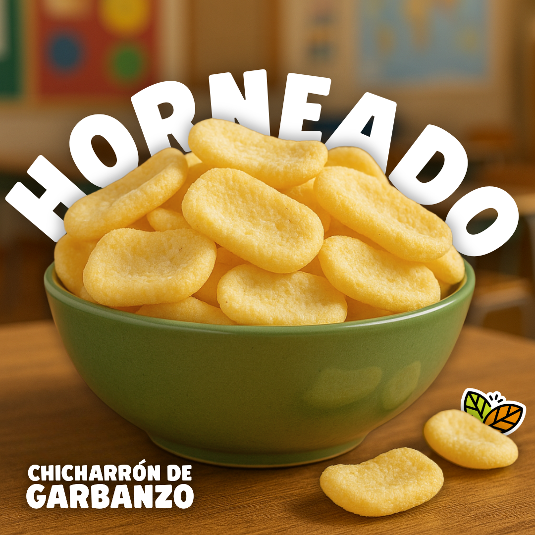 botana horneada de garbanzo puffs saludables