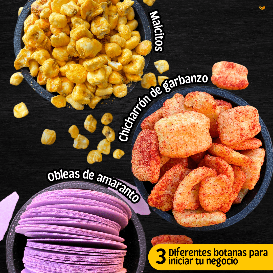 maicitos chicharron de garbanzo obleas de amaranto paquete para vender dulces sin azucar en mayoreo fabricantes fabrica snacks saludables