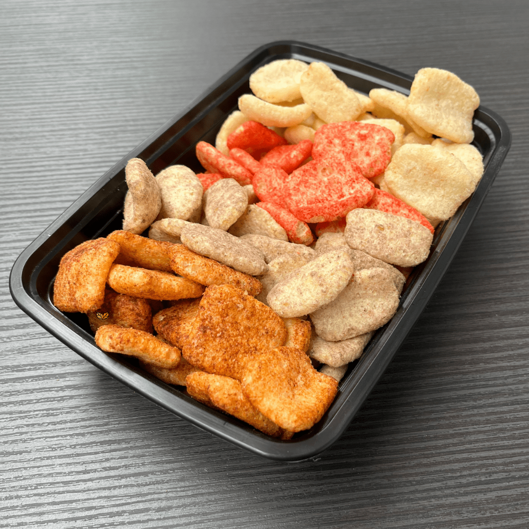 chicharron de garbanzo chipotle chicharron de garbanzo salsas negras chicharron de garbanzo piquin chicharron de garbanzo limon y sal puffs de garbanzo como se hace el chicharron de garbanzo botana saludable blofis
