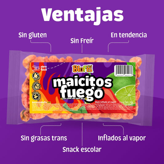 Ventajas de los maicitos: inflados al vapor, sin freír, sin grasas trans y sin gluten