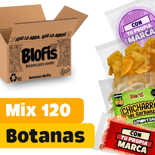paquete en mix de 120 botanas saludables para vender