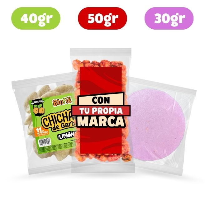 botanas saludables para vender con tu propia marca botanas blofis chicharron de garbanzo maicitos y obleas de amaranto