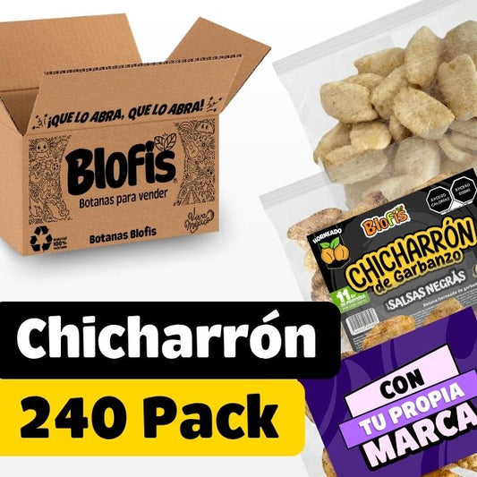 paquete en mayoreo de chicharron saludable botanas blofis 240 pack