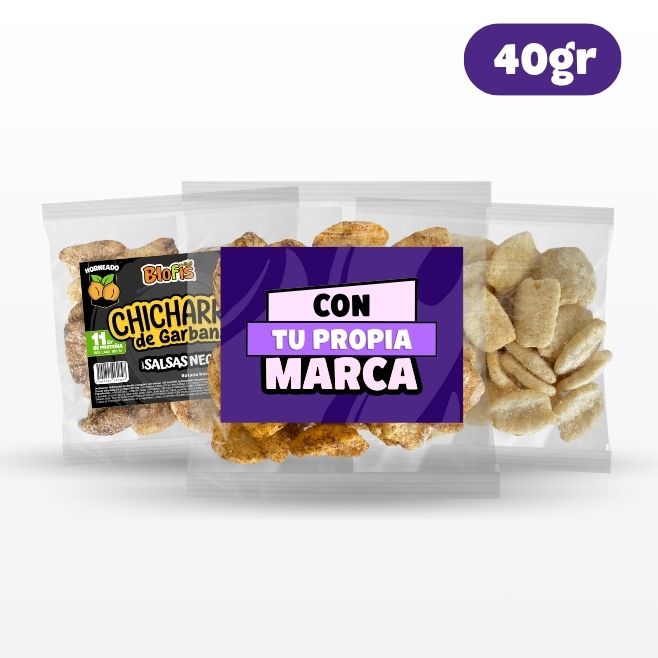 chicharron de garbanzo blofis personalizado con tu propia marca