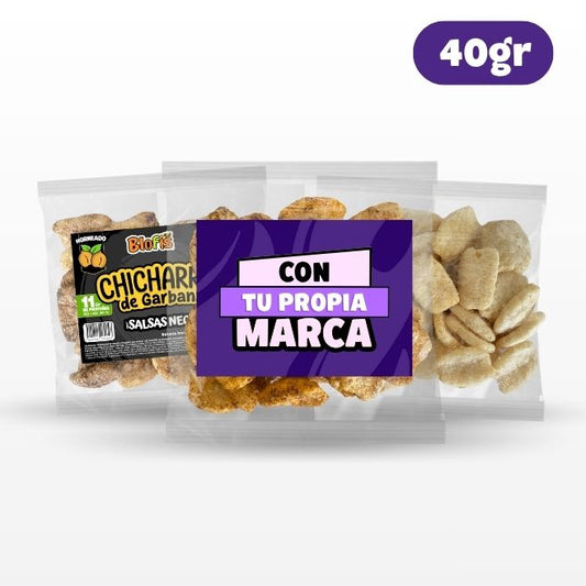chicharron de garbanzo blofis personalizado con tu propia marca