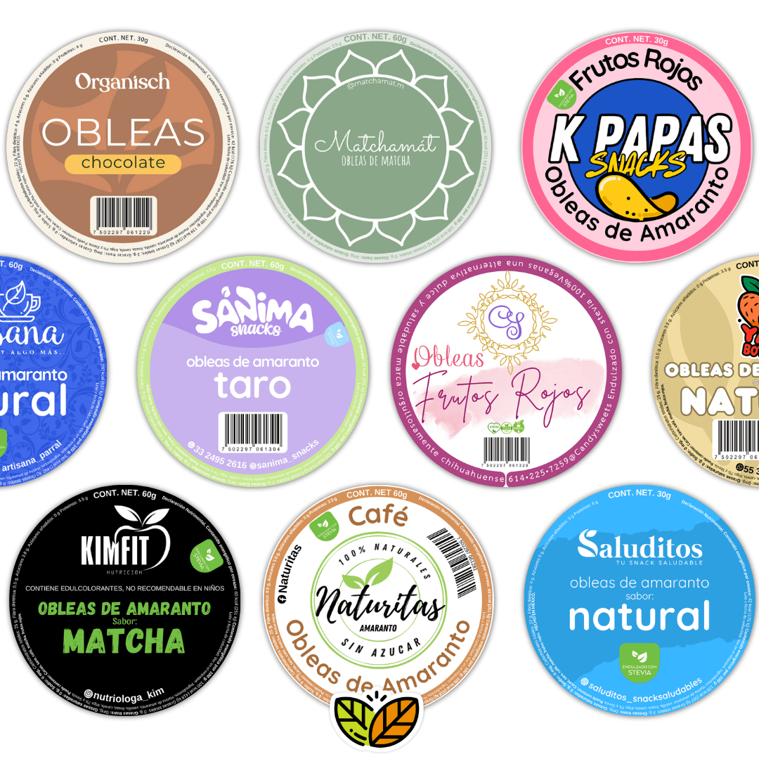 Obleas de Amaranto 60gr Paquetes Mayoreo  - Snacks para Vender
