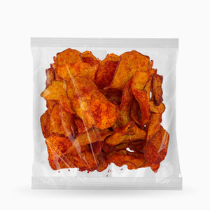 Bolsa de chips de camote Blofis de 50 g sabor Fuego, sin etiqueta