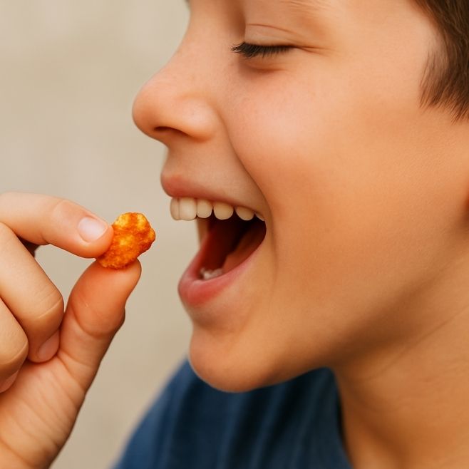 niño comiendo maicitos ranchero