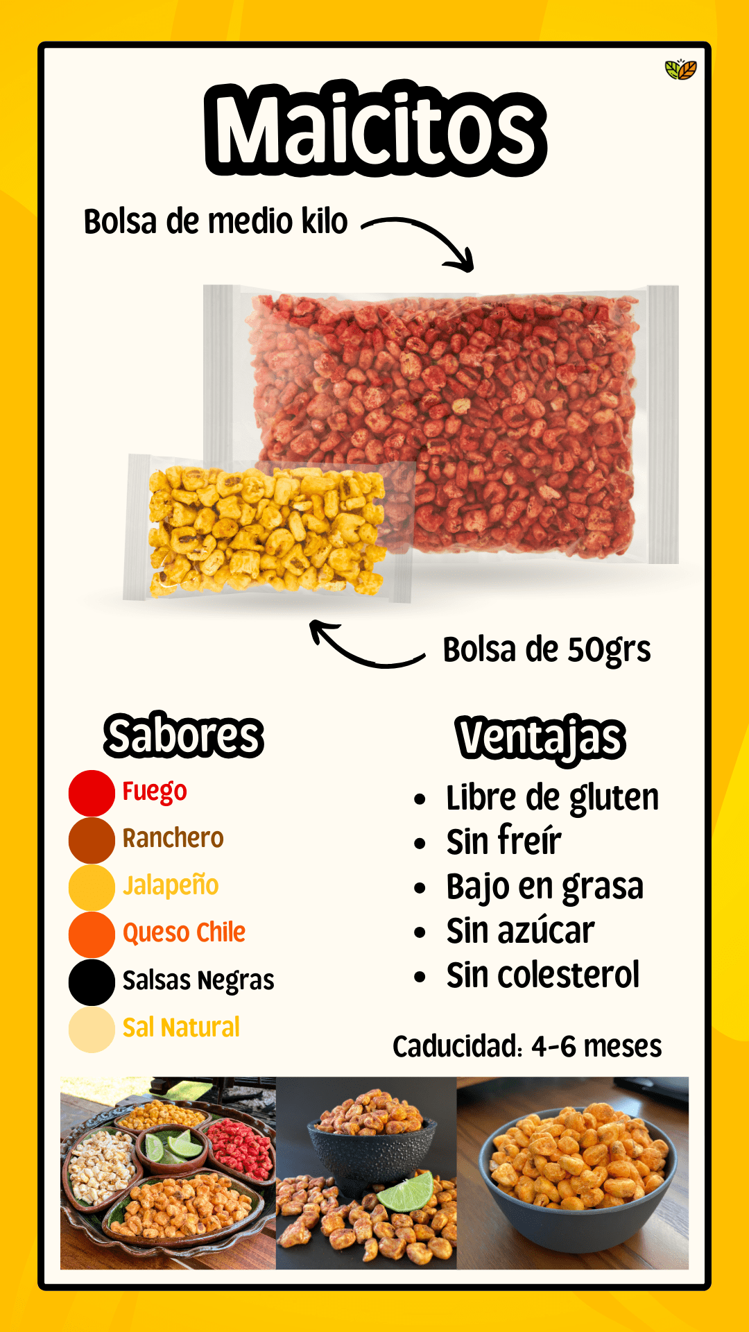 Maicitos Inflados 500gr Paquetes Mayoreo - Snacks para vender