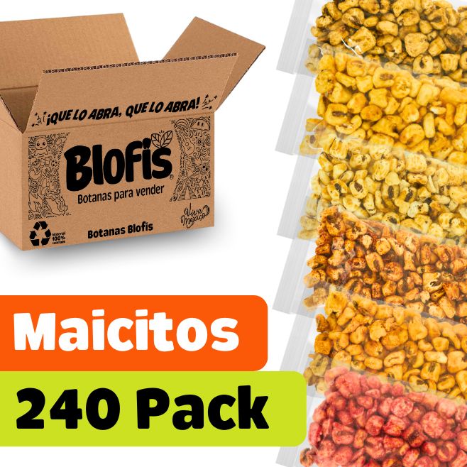 caja de mayoreo maiz inflado al vapor jalisco fabricante 240 piezas
