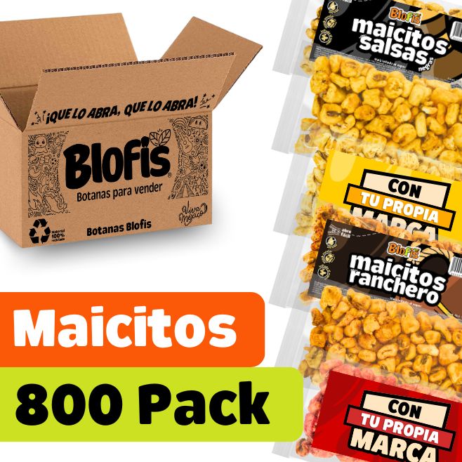 snacks saludables botanas blofis 800 pack de maicitos sin etiqueta o con tu propia marca