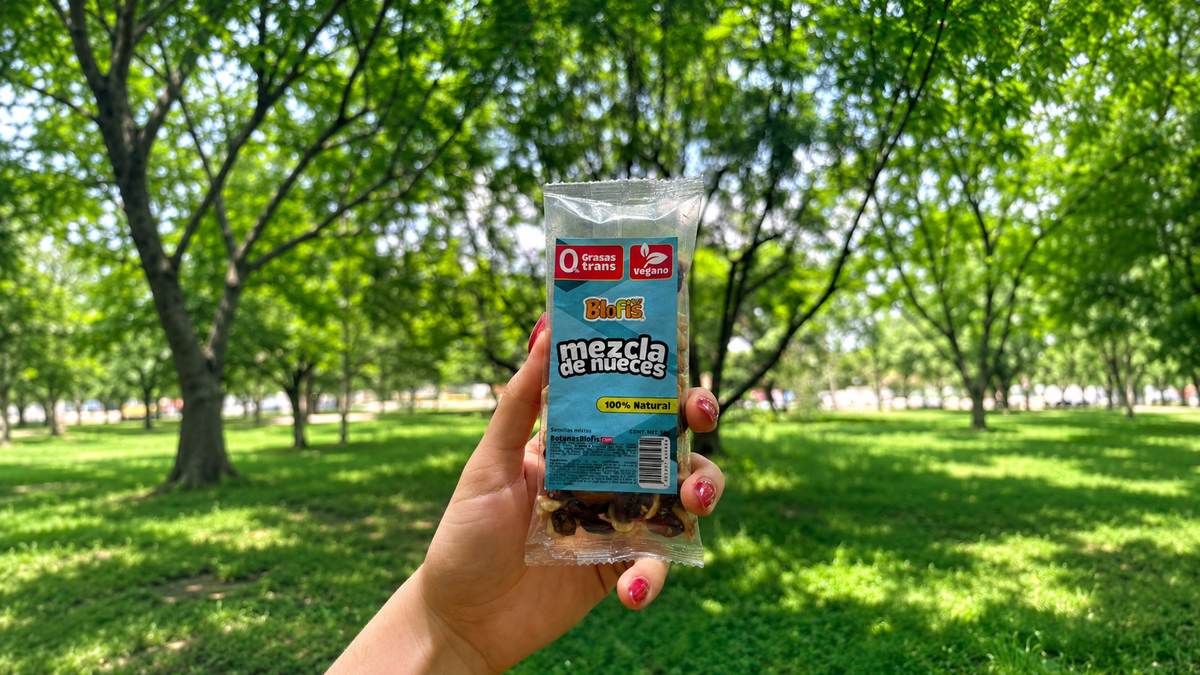 Mezcla de nueces Blofis en bolsa de 50 g para venta al mayoreo