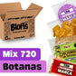 venta de botanas saludables variadas en paquete de 720 snacks sanos blofis