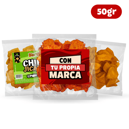 Chips de camote y jícama horneados – snack nutritivo y de alta rotación en negocios escolares.