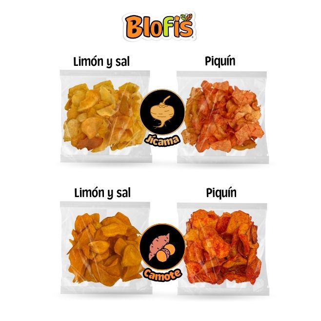 sabores chips de jicama y chips de camote piquin y limon y sal